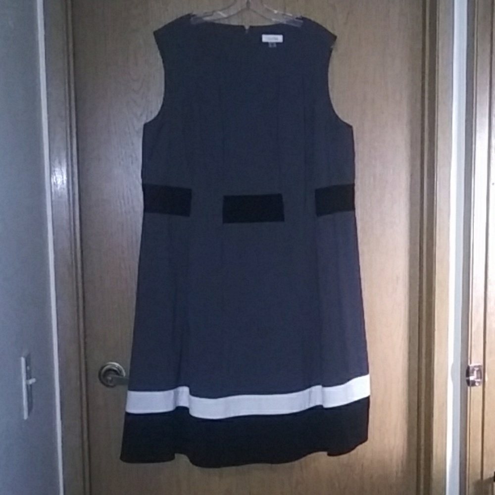 Plus Size Grey Calvin Klein Work dress